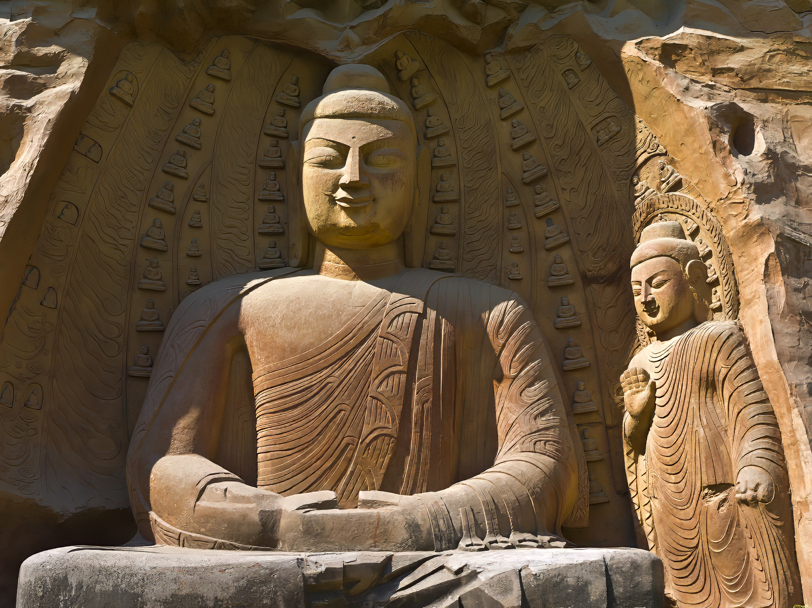 Buddha Grotto Carving. China Nationalities Museum. Beijing. China.
