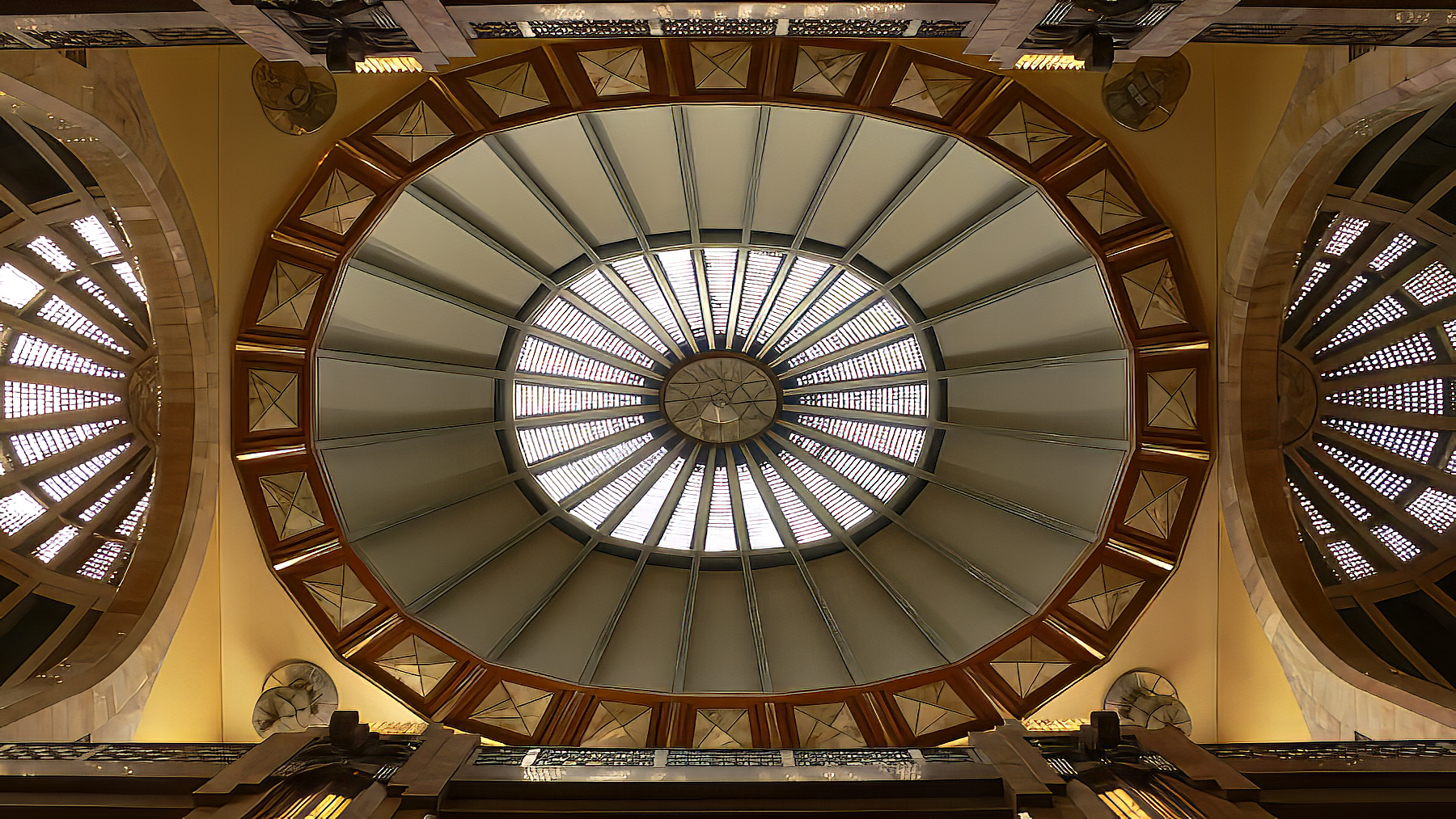 Detail of the Ceiling.  Fine Arts Palace. Mexico DF.   Mexico.