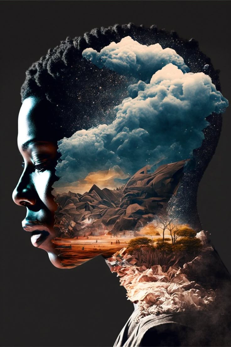 Mindscape surrealist composition blending reality and imagination